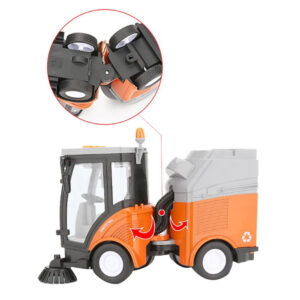 Elemes játék utcaseprő és szemétszállító autó kukával, hang- és fényhatásokkal - 1:16 méretarányú (BBJ) - Image 5