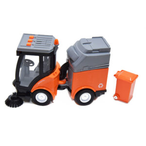 Elemes játék utcaseprő és szemétszállító autó kukával, hang- és fényhatásokkal - 1:16 méretarányú (BBJ) - Image 7