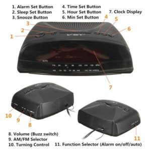 VST-905 rádiós vekker - 2in1 rádió és ébresztő óra jól olvasható LDC kijelzővel, szundi funkcióval és magas hangminőséggel (BBD) - Image 4
