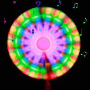 Elemes, világító és zenélő játék ventilátor gyerekeknek - forgó fénynyaláb flexibilis szárral (BBJ) - Image 6