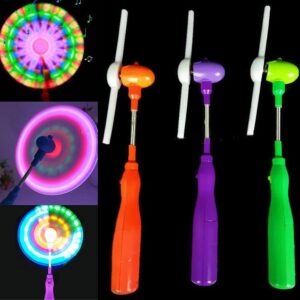 Elemes, világító és zenélő játék ventilátor gyerekeknek - forgó fénynyaláb flexibilis szárral (BBJ) - Image 4