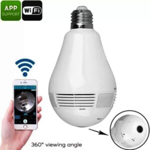 360°-os villanykörtébe rejtett, éjjellátó, mozgásérzékelő, Wifi-s panoráma kamera (BBV) - Image 15