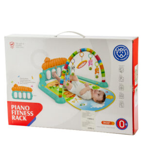 Piano Fitness baba játszószőnyeg - állatos csörgőkkel, hang-, és fényhatásokkal, altatózenével - kék (BBJ) - Image 10
