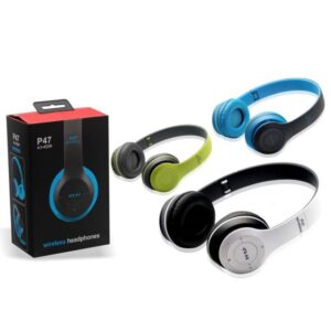 P47 Bluetooth-os akkus  fejhallgató headset MP3 lejátszó - fekete (BBV) - Image 4