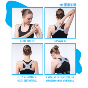 Tartáskorrektor hátproblémákra, tartásjavító hátpánt rezgéssel és hangjelzéssel (BBM) - Image 3