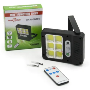 Worthair WA22-02 napelemes kültéri lámpa 72 LED-del, távirányítóval és mozgásérzékelővel – 180W (BBV) - Image 5