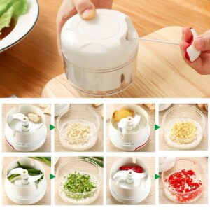 Hordozható kézi aprítógép - mechanikus mini fokhagyma daráló húzózsinórral (BBM) - Image 6