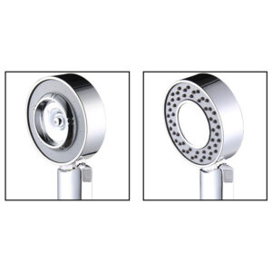 Környezetbarát, víztakarékos, kétoldalú zuhanyfej állítható vízsugárral és hajlítható kialakítással (BBM) - Image 4