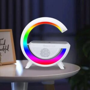 G2388A multifunkciós szórakoztató állomás - Bluetooth hangszóró, vezeték nélküli töltő, RGB LED party fény és éjszakai lámpa (BBV) - Image 5