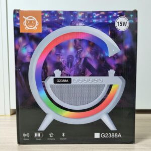 G2388A multifunkciós szórakoztató állomás - Bluetooth hangszóró, vezeték nélküli töltő, RGB LED party fény és éjszakai lámpa (BBV) - Image 8