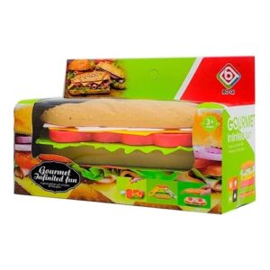 Összerakható műanyag játék szendvics - kreatívan variálható, fejleszti a kézügyességet (BBLPJ) - Image 6