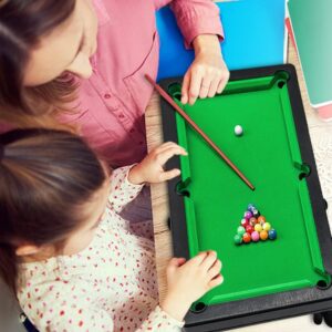 Mini biliárd asztal gyerekeknek - 15 golyóval és 2 dákóval - 47 x 27 x 13 cm (BBMJ) (BBLPJ) - Image 3