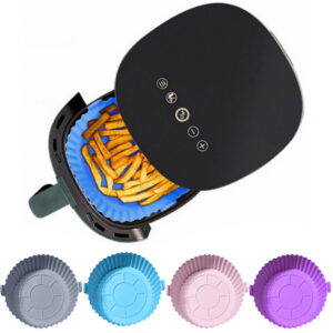 Air fryerbe helyezhető 20 cm-es szilikon sütőkosár - könnyen tisztítható, többször használható szilikon betét - 1 db (BBM) - Image 7