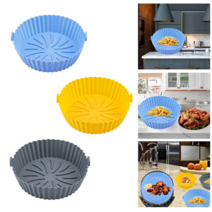 Air fryerbe helyezhető 20 cm-es szilikon sütőkosár - könnyen tisztítható, többször használható szilikon betét - 1 db (BBM) - Image 8