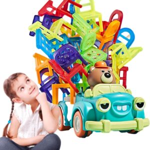 Autós székpakolós ügyességi társasjáték - építs széktornyot a mozgó kisautóra ( BBJ) - Image 3