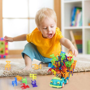 Autós székpakolós ügyességi társasjáték - építs széktornyot a mozgó kisautóra ( BBJ) - Image 4