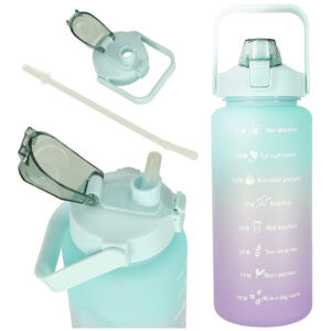 Háromrészes Havita motivációs kulacs szett, kék-sárga színkombinációban, 2L, 900 ml és 300 ml méretű palackokkal - Image 4