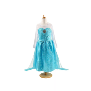 Farsangi hercegnő jelmez kislányoknak - csillogó kék királylány jelmez, L méret, 120-130cm magasságra (BBJ) - Image 3