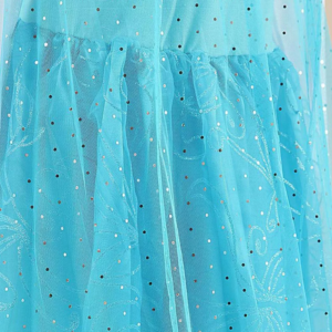 Farsangi hercegnő jelmez kislányoknak - csillogó kék királylány jelmez, L méret, 120-130cm magasságra (BBJ) - Image 4