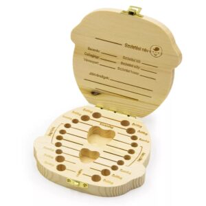 Fából készült tejfog tartó díszdoboz kisfiúknak - magyar feliratokkal (BBJ) - Image 5