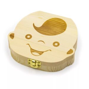 Fából készült tejfog tartó díszdoboz kisfiúknak - magyar feliratokkal (BBJ) - Image 3