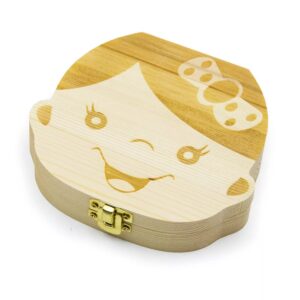 Fából készült tejfog tartó díszdoboz kislányoknak - magyar feliratokkal (BBJ) - Image 3