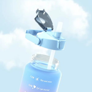 Háromrészes Havita motivációs kulacs szett, kék-sárga színkombinációban, 2L, 900 ml és 300 ml méretű palackokkal - Image 9