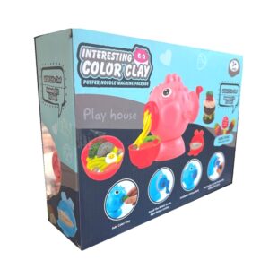 Halacskás gyurma tésztakészítő - színes gyurmákkal - kreatív kézügyesség fejlesztő játék (BBLPJ) - Image 4