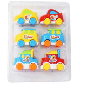 Vidám színű 6 darabos lendkerekes kisautószett gyerekeknek (BBJ) - Image 3