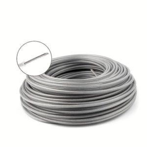 50 méteres nejlon réteggel fedett acélhuzalos damil fűkaszához 2,4 mm (BBA) - Image 3