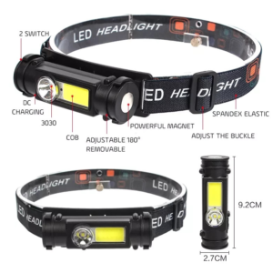 Akkumulátoros fejlámpa erős led világítással és beépített mágnessel (BBV) - Image 4