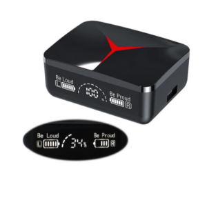 M88 vezeték nélküli Bluetooth fülhallgató LCD kijelzővel és beépített powerbank 3 féle kábellel 2000mAh  (BBV) - Image 6