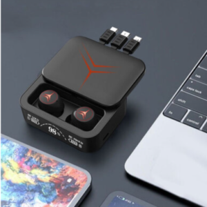M88 vezeték nélküli Bluetooth fülhallgató LCD kijelzővel és beépített powerbank 3 féle kábellel 2000mAh  (BBV) - Image 13