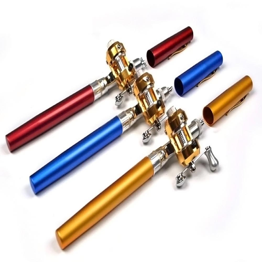 Mini toll formájú teleszkópos zsebhorgászbot orsóval