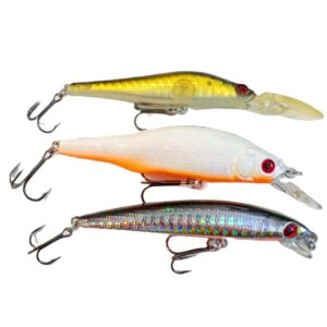 Golyókkal ellátott 3 különböző méretű wobbler csalihal szett (BBJH) - Image 3