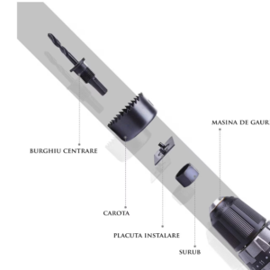 16 részes lyukfűrész készlet műanyag bőröndben – fához, fémhez, műanyaghoz – 19-127mm (BBL) - Image 6