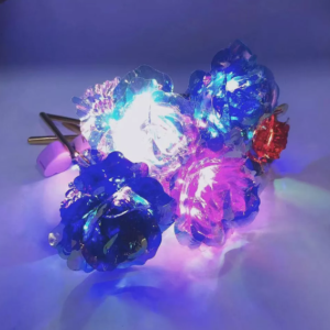 Aranyozott LED-es üveghatású örök rózsa díszdobozban - kiváló ajándék minden alkalomra! (BBV) - Image 15