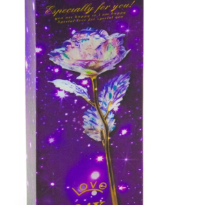 Aranyozott LED-es üveghatású örök rózsa díszdobozban - kiváló ajándék minden alkalomra! (BBV) - Image 16