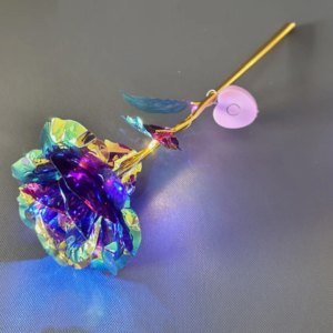 Aranyozott LED-es üveghatású örök rózsa díszdobozban - kiváló ajándék minden alkalomra! (BBV) - Image 13