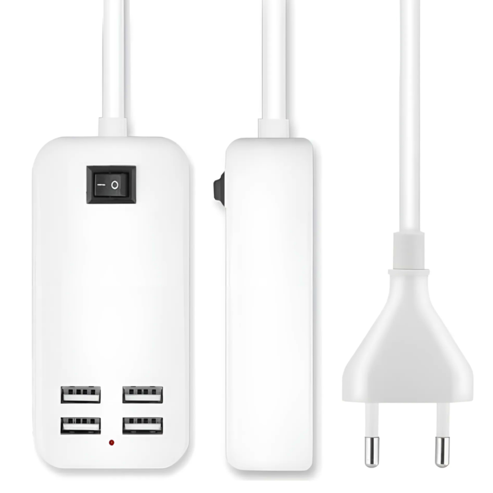 Asztali USB 4 portos iPhone telefontöltő HUB 15W 2A 3