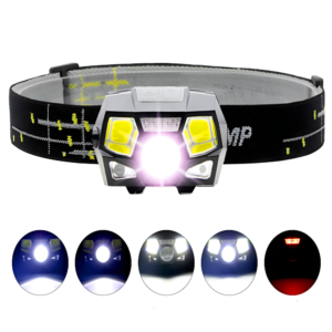 COB LED 2×40 lumenes mozgásérzékelővel és vörös fényjelzéssel ellátott fejlámpa (BBV) - Image 16