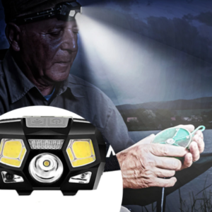 COB LED 2×40 lumenes mozgásérzékelővel és vörös fényjelzéssel ellátott fejlámpa (BBV) - Image 11