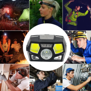 COB LED 2×40 lumenes mozgásérzékelővel és vörös fényjelzéssel ellátott fejlámpa (BBV) - Image 12