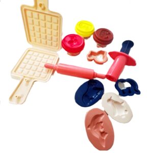 Gyurma gofri készítő játék - színes gyurmákkal és formákkal kiegészítő készlet (BBLPJ) - Image 3