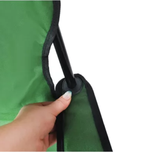 Összecsukható és könnyen hordozható kempingszék italtartós karfával és 100 kg teherbírással - zöld horgászszék (BBL) - Image 8