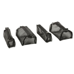 Összehajtható utazó kozmetikai táska 4 rekesszel – 3 kivehető résszel, feltekerhető, fekete (BBI-4107-1 ) - Image 11