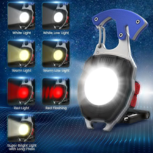 Strapabíró többfunkciós kemping zseblámpa, ABS/alumínium, sos led, 800 lumen (BBV) - Image 4