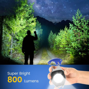 Strapabíró többfunkciós kemping zseblámpa, ABS/alumínium, sos led, 800 lumen (BBV) - Image 5