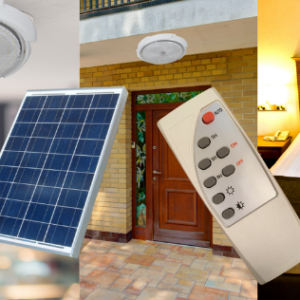 THO napelemes kör alakú vízálló kültéri veranda mennyezeti lámpa SCL-100W (BBD) (BBJH) - Image 7