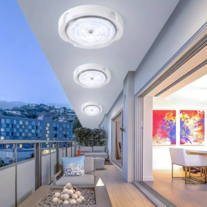 THO napelemes kör alakú vízálló kültéri veranda mennyezeti lámpa SCL-100W (BBD) (BBJH) - Image 9